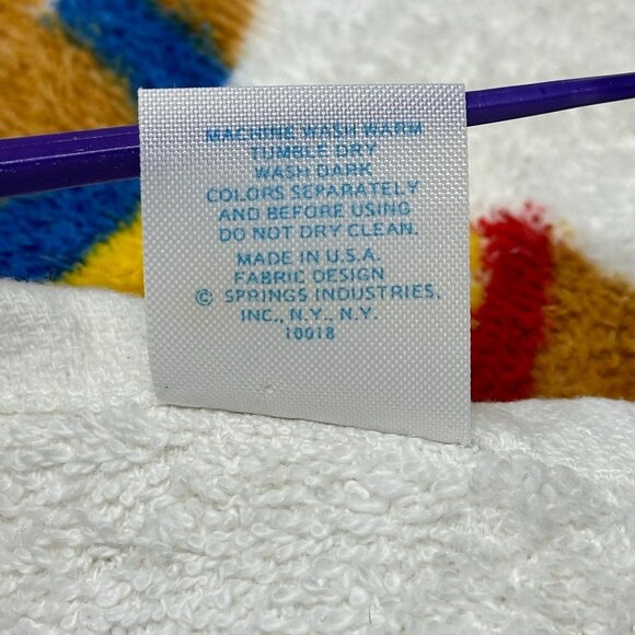 Springmaid Hand Towel Gear Kids Bears Sports Theme USA Vintage Linen 25 x 16 - Picture 11 of 13